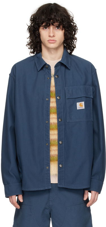 Риза Carhartt WIP Workwear Button-Up Shirt Jacket Синьо | I033443, 0