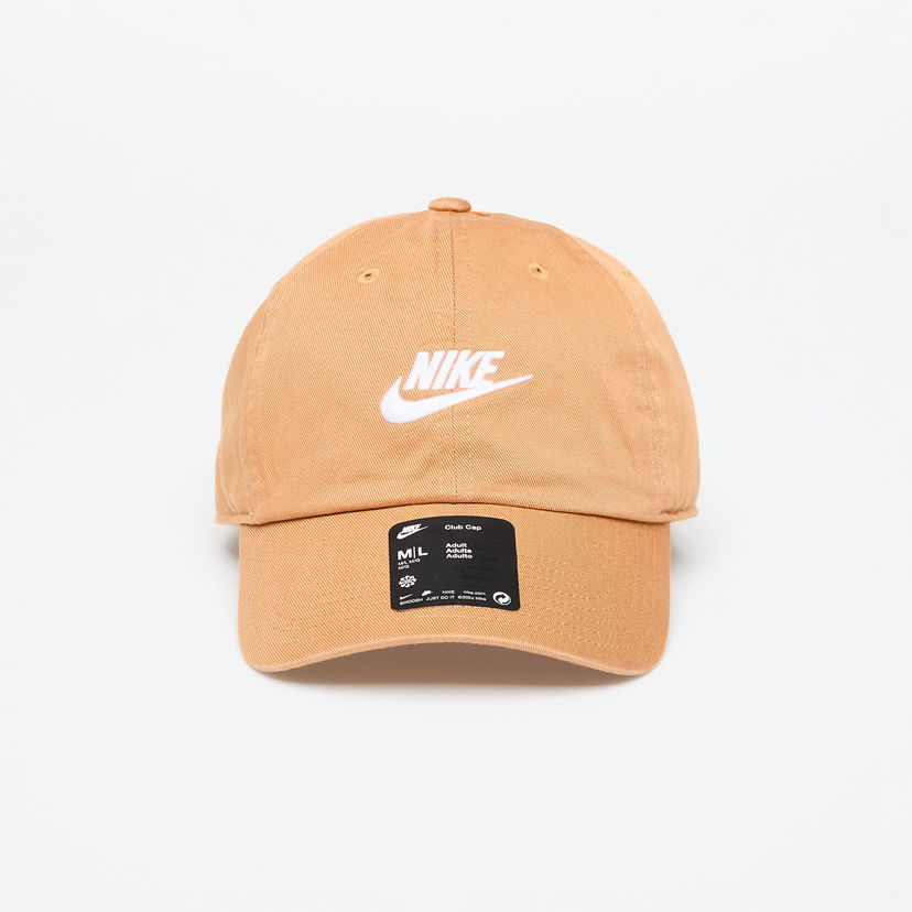 Шапка с козирка Nike Club Unstructured Futura Wash Cap Flax/ White Оранжево
 | FB5368-224