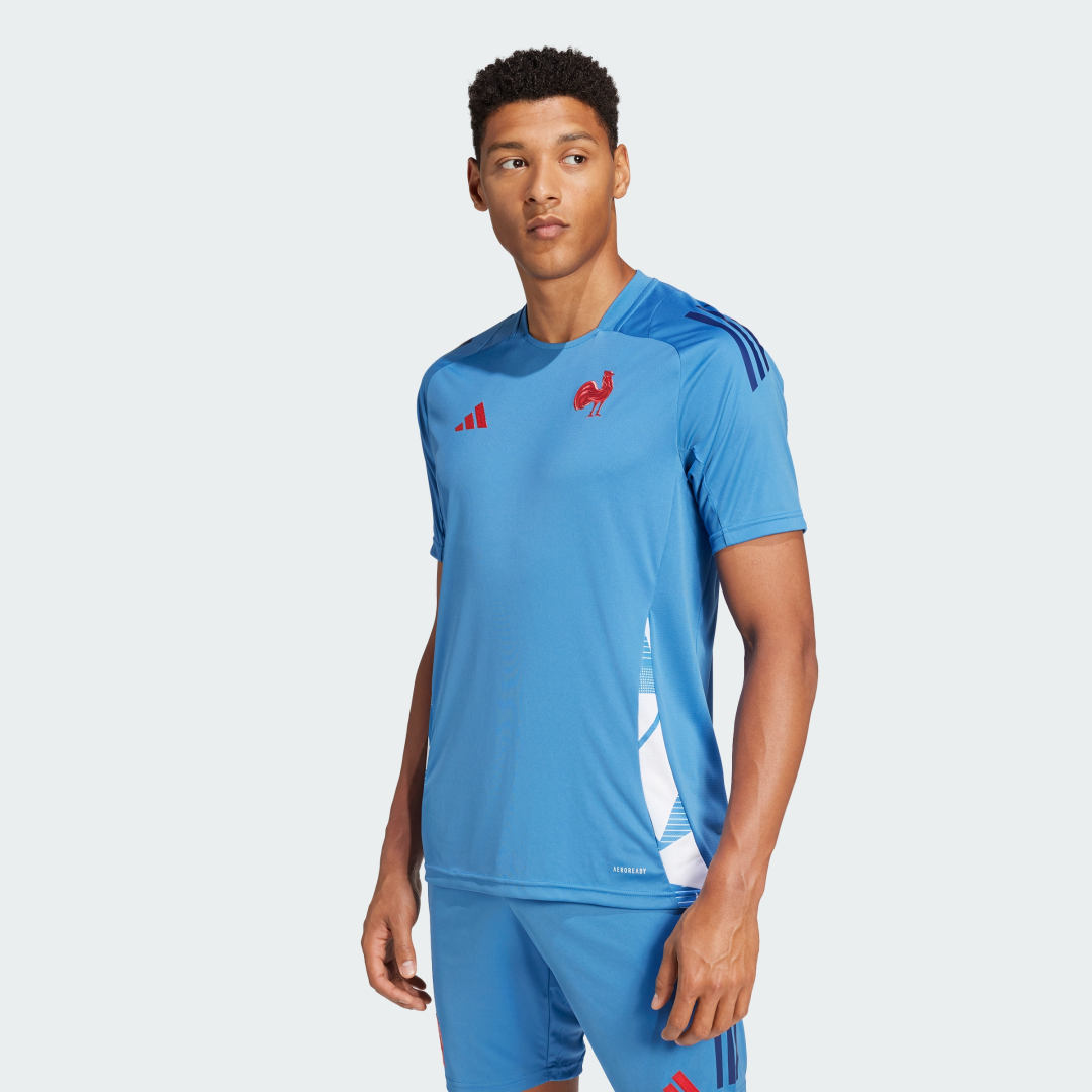 Тениска adidas Performance France Performance Синьо | JC7164, 1
