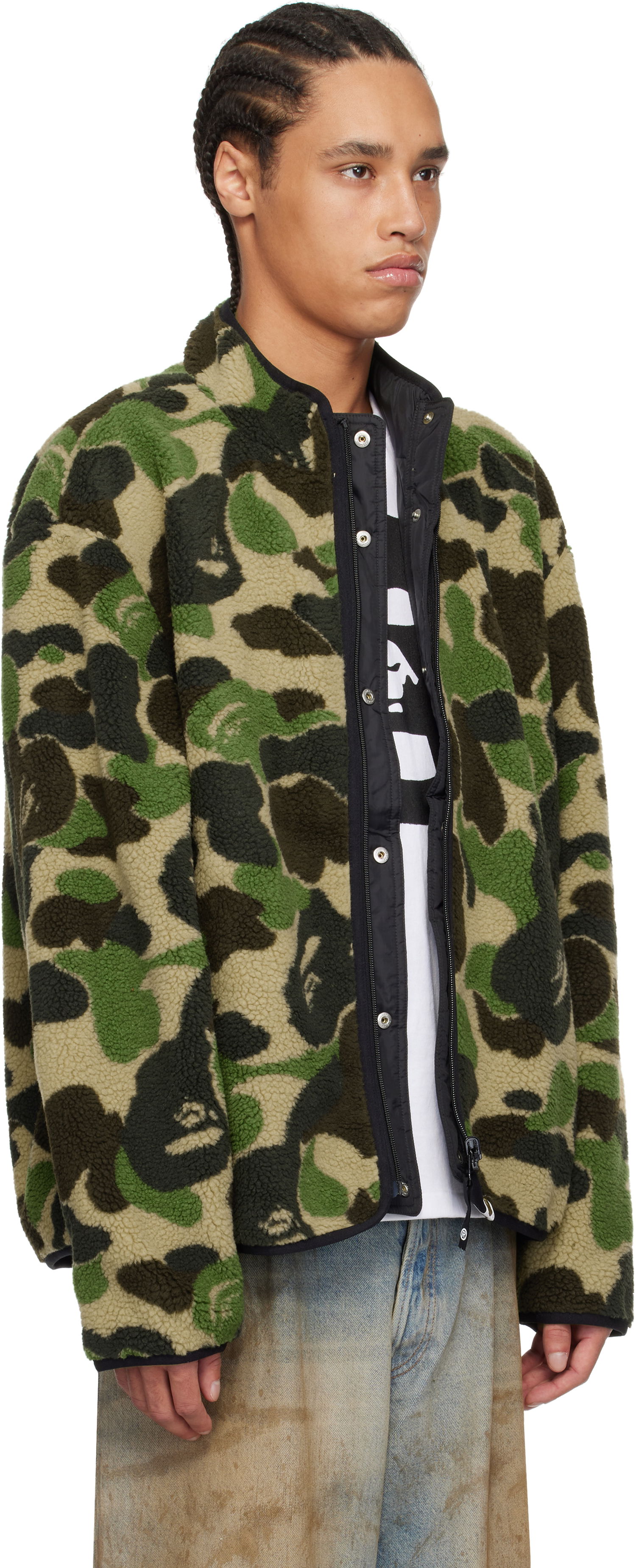 Яке BAPE A Bathing Ape ABC Camo Boa Ripstop Reversible Jacket Зелено | 001LJK801010M, 1