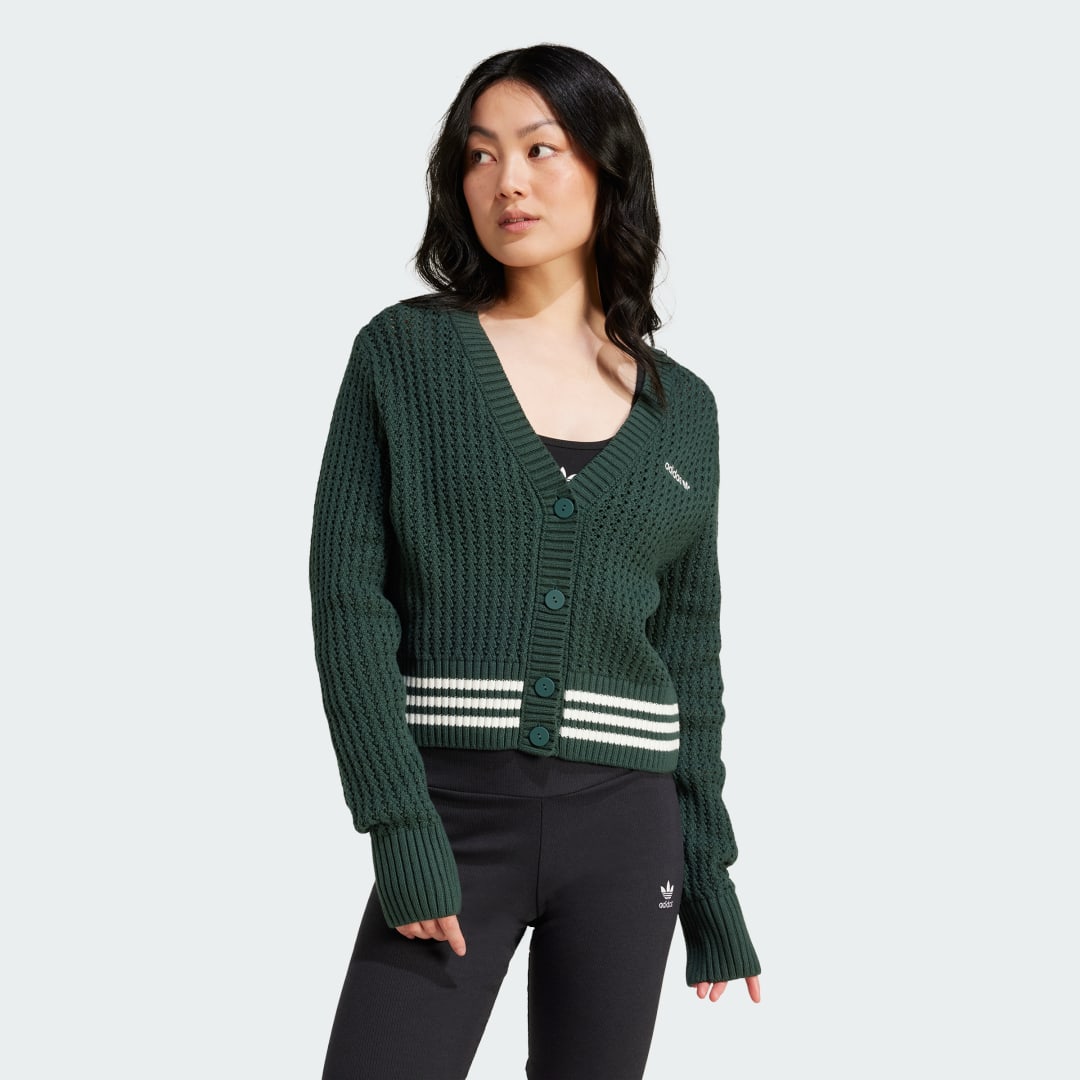 Пуловер adidas Performance Knit Cardigan Зелено | IX1046, 0