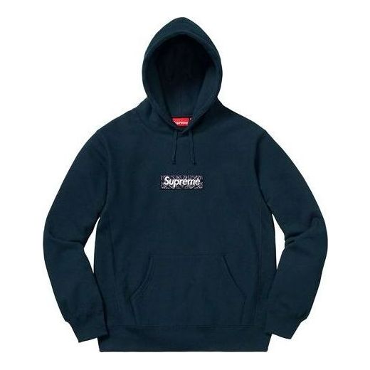 Суитчър Supreme Bandana Box Logo Hoodie Тъмно синьо | SUP-FW19-10827