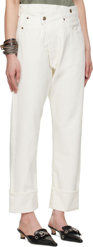 Дънки R13 R13 Cuffed Crossover Jeans Бяло | R13W2048-D314A, 1