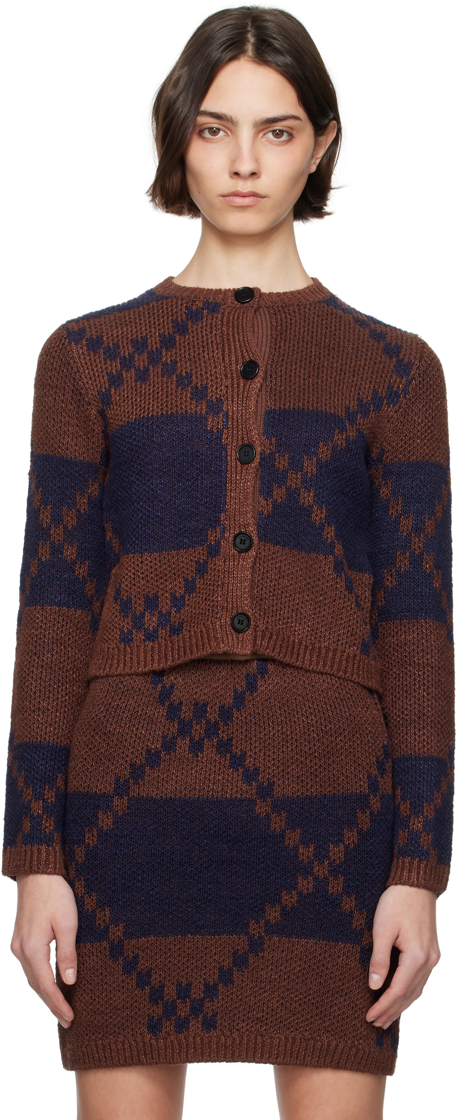 Пуловер JW Anderson JW Anderson Fairisle Knit Cardigan Кафяво | KW1411-YN0439, 0