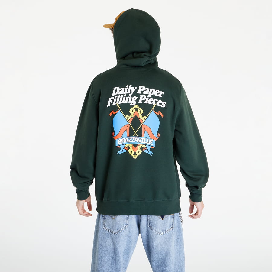 Суитчър DAILY PAPER Filling Pieces x Flag Hoodie Черно | 2109170, 0