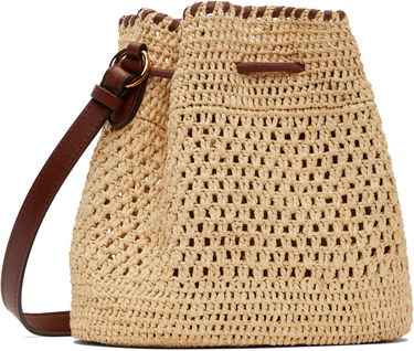 Дамска чанта Stella McCartney Stella McCartney Falabella Raffia Crochet Bucket Bag Бежово | 7B0153WP0376, 2