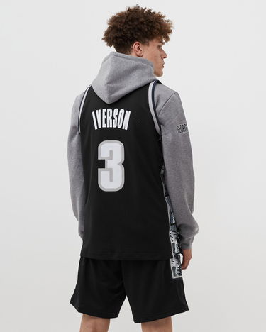 Фланелка Mitchell & Ness Mitchell & Ness Georgetown Hoyas 1995 Allen Iverson #3 Swingman Jersey Черно | SMJY4212-GTW95AIVBLCK, 1