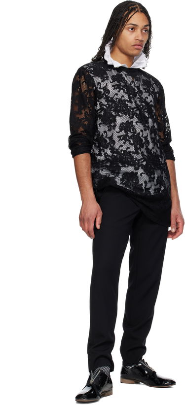 Риза Comme des Garçons Comme des Garçons Homme Plus Raschel Lace T-Shirt Черно | PO-T036-051, 3