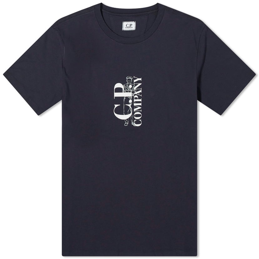 Тениска C.P. Company Sailor Logo T-Shirt Тъмно синьо | 16CMTS139A-005100W-888