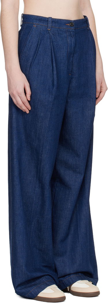Дънки A.P.C. Pleated Wide-Leg Jeans Синьо | COHMJ-F08510, 1
