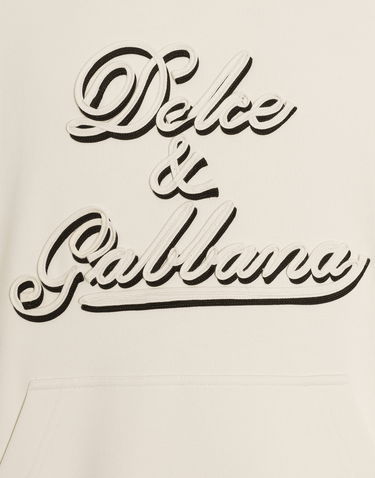 Суитчър Dolce & Gabbana Jersey Hoodie with Dolce & Gabbana Embroidery Бежово | G9ZU0ZG7PGAA4567, 2
