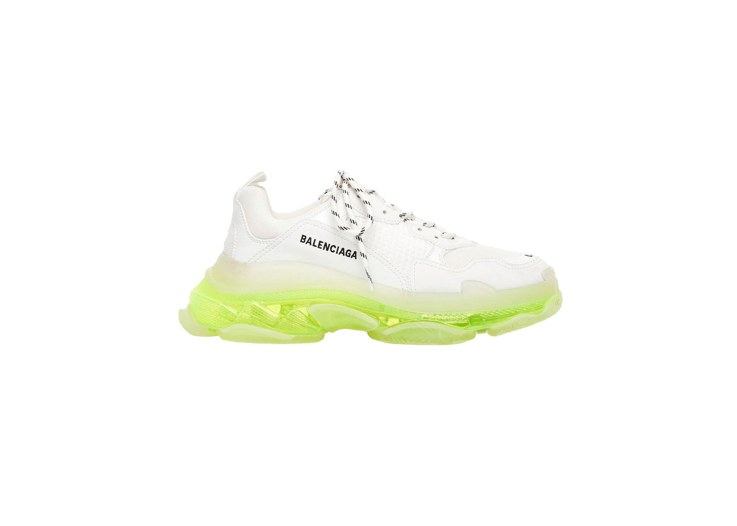 Кецове и обувки Balenciaga Triple S Clear Sole White Fluo Yellow Бяло | 541624W2FR19073, 0