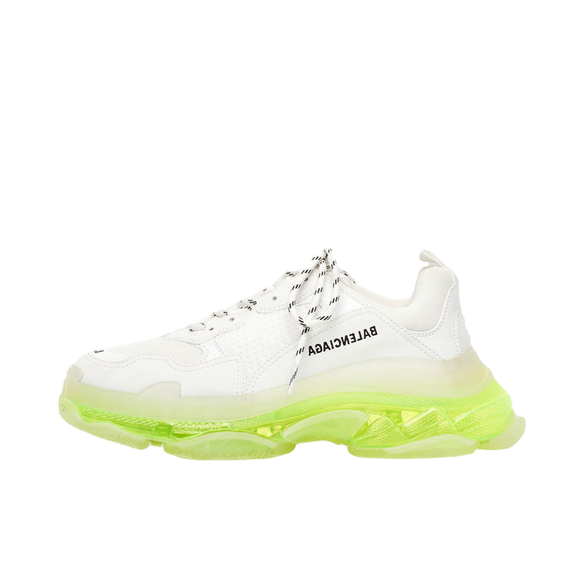 Кецове и обувки Balenciaga Triple S Clear Sole White Fluo Yellow Бяло | 541624W2FR19073