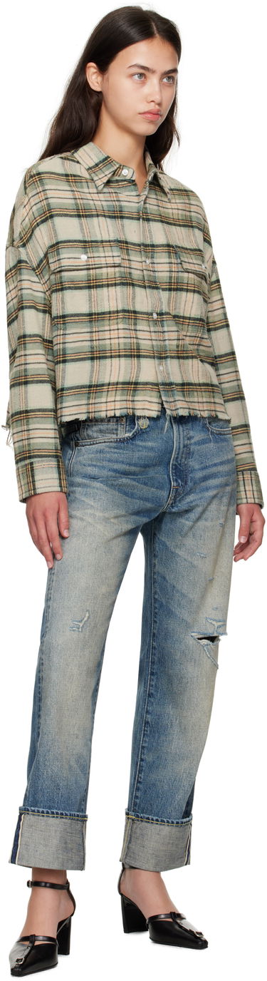 Риза R13 R13 Cropped Plaid Shirt Зелено | R13W7298-R558B, 3