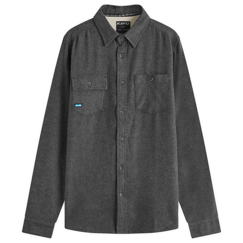 Риза KAVU Langley Flannel Overshirt Large Сиво | 5039-2027