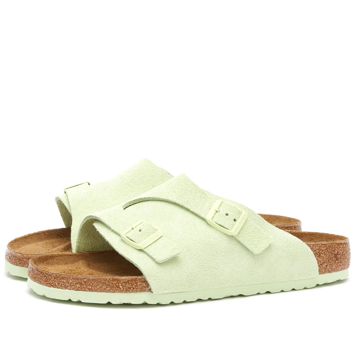 Кецове и обувки Birkenstock Zürich Faded Lime Suede Зелено | 1026775, 0