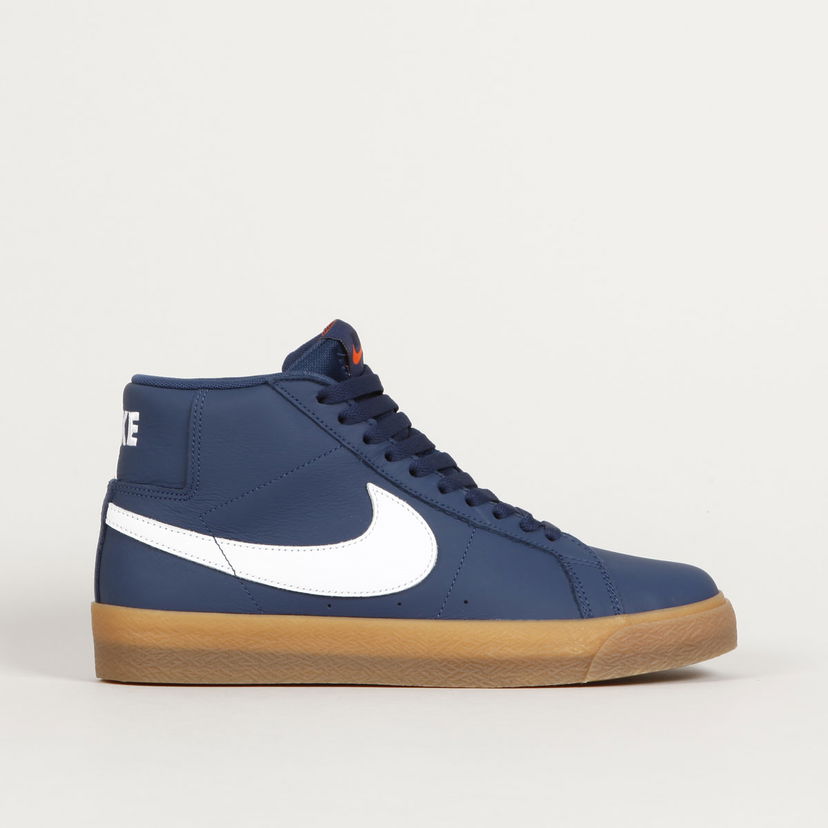 Скеитбординг Nike SB Blazer Mid ISO Navy White Gum Тъмно синьо | FJ1680-400