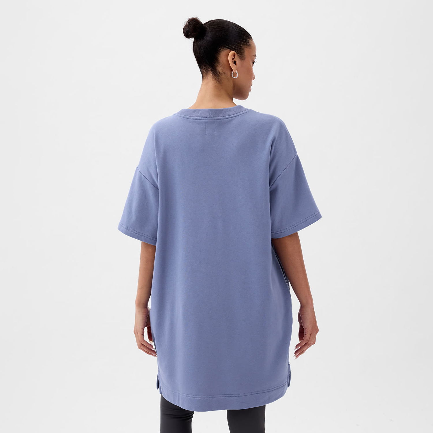 Pокля GAP Dresses French Terry Logo Dress Larkspur Синьо | 870986-02, 1