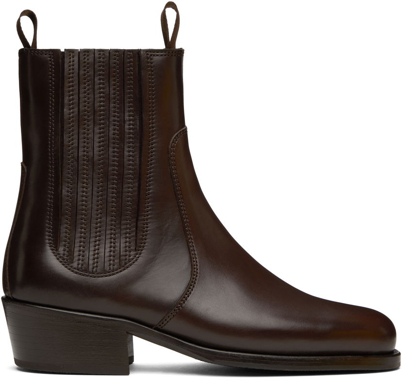 Облекло LEMAIRE Lemaire Leather Chelsea Boots Кафяво | FO0149 LL0106
