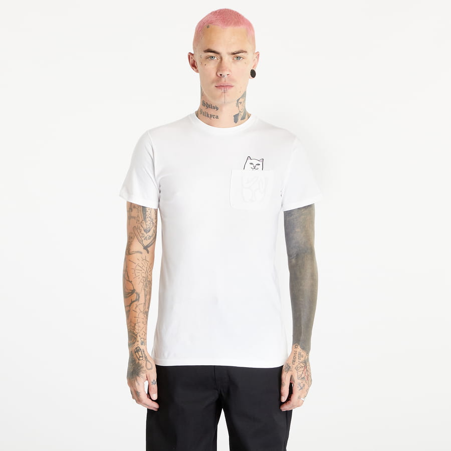 Тениска RIPNDIP Lord Nermal Pocket Tee Бяло | RND0205, 0