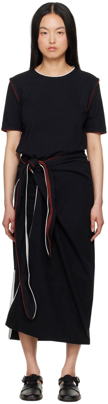 Pокля LEMAIRE Lemaire Wrap Midi Dress Черно | DR1044 LJ1010, 0