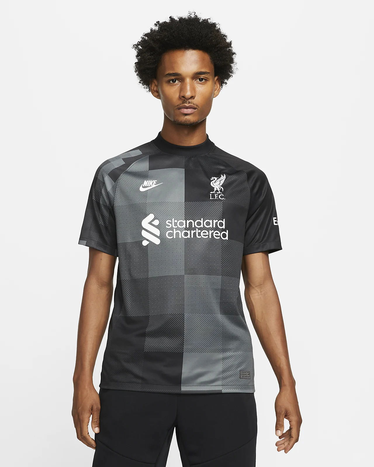 Фланелка Nike Liverpool F.C. 2021/22 Stadium Goalkeeper Football Jersey Черно | DB2559-011, 0