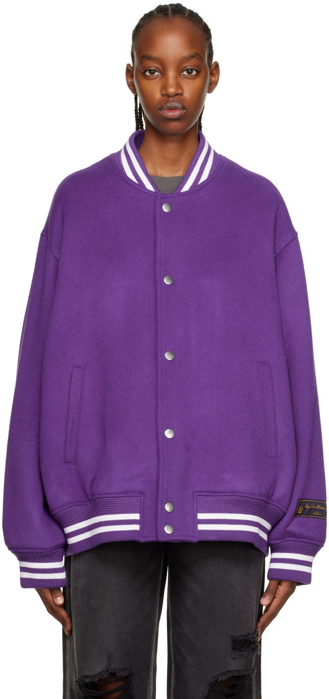 Яке бомбър We11done We11done Oversized Bomber Jacket Лилаво | WD-JP3-22-029-U-PP, 0