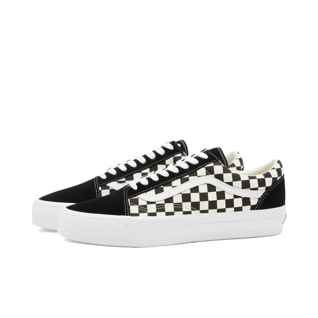 Men's Old Skool 36 Sneakers in Lx Checkerboard Black/Off White, Size UK 10 | END. Clothing