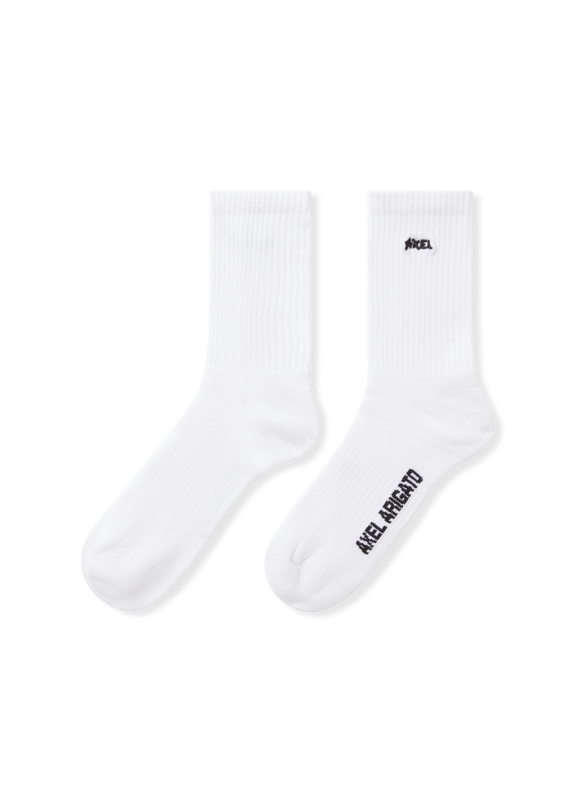 Чорапи AXEL ARIGATO Ribbed Logo Socks Бяло | X3957004