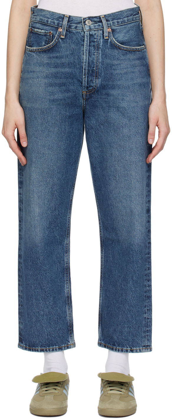 Дънки AGOLDE 90's Crop Jeans Тъмно синьо | A173E-1206, 0