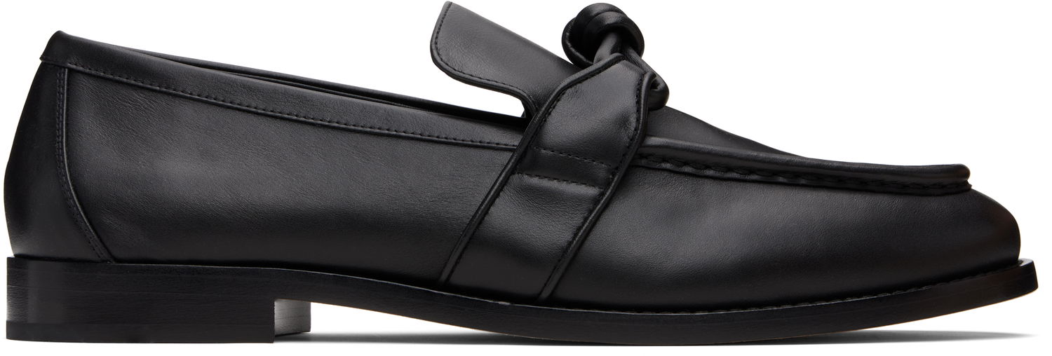Кецове и обувки Bottega Veneta Bottega Veneta Astaire Knotted Leather Loafers Черно | 796445V5DZ01000, 0