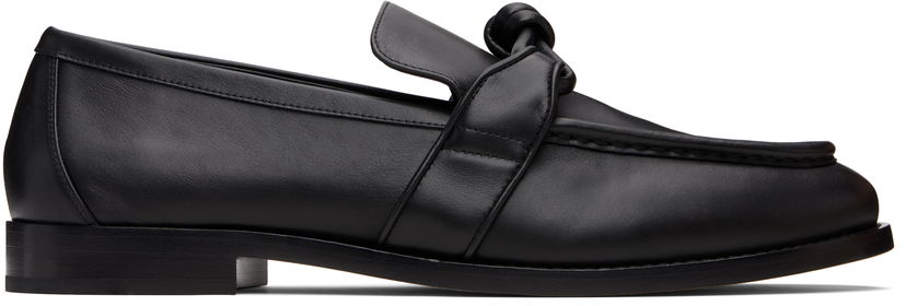 Кецове и обувки Bottega Veneta Bottega Veneta Astaire Knotted Leather Loafers Черно | 796445V5DZ01000