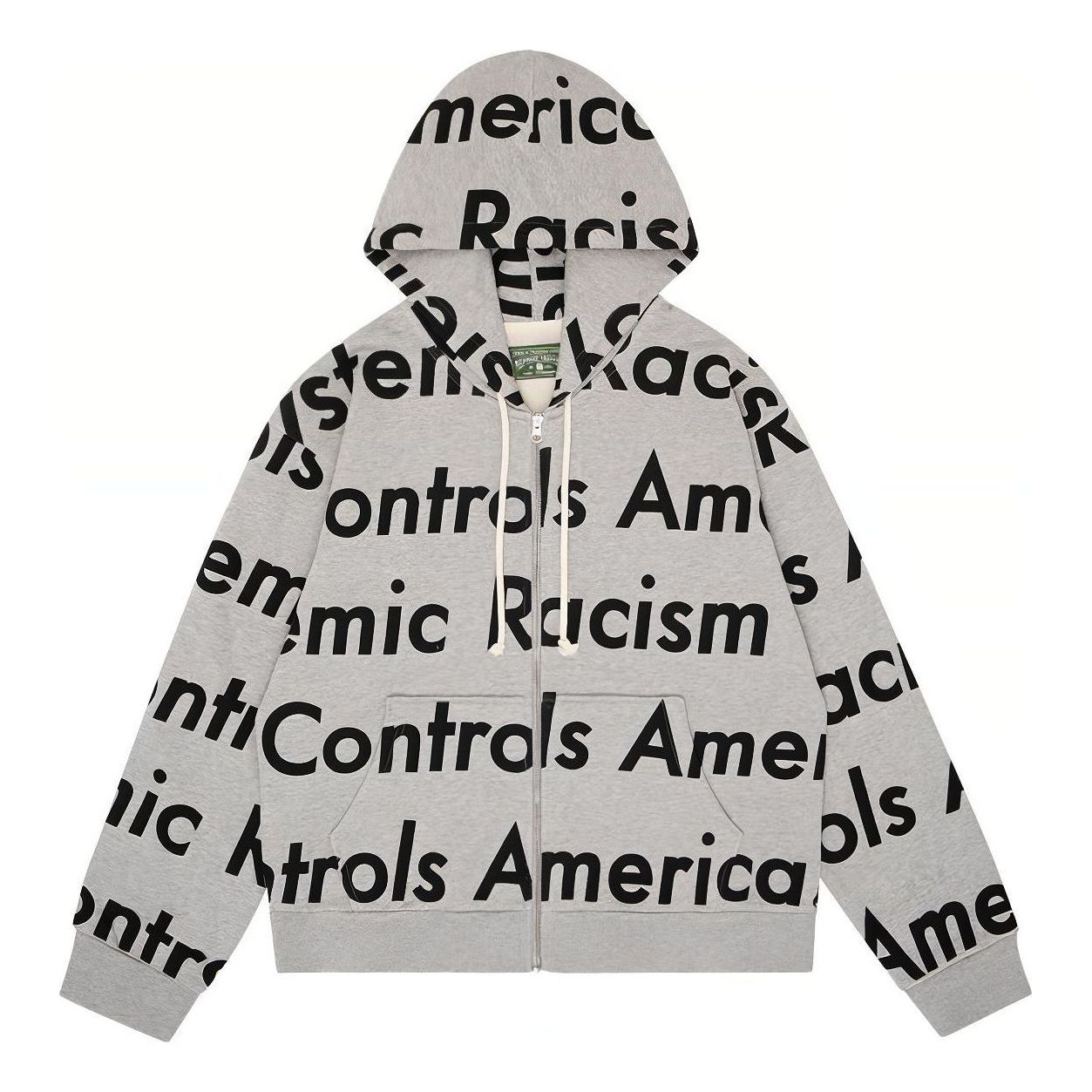 Суитчър Denim Tears Denim Tears x Arthur Jafa Systemic Racism Zip Up Hoodie Сиво | 014-016-123, 0