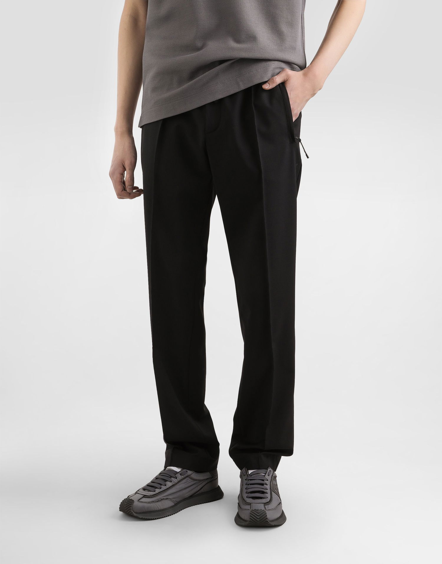 Спортни панталони Dolce & Gabbana Dolce & Gabbana Wool Canvas Joggers 52 Черно | GP147TFURK8N0000, 1
