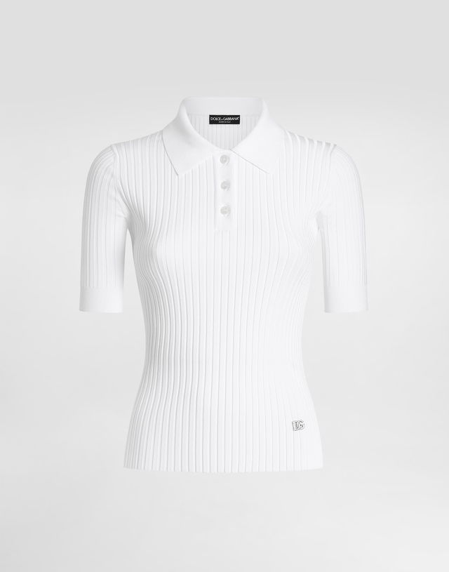 Dolce & Gabbana Viscose Knit Polo Shirt
