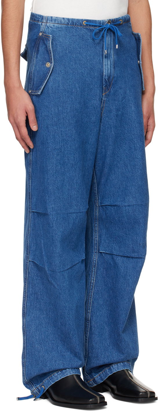 Дънки Dion Lee Relaxed Fit Drawstring Jeans Синьо | C2174PS24, 1