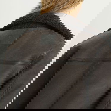 Яке CLOSED Button-Front Shearling Jacket with Patch Pockets Кафяво | C97520-82F-22-140, 7