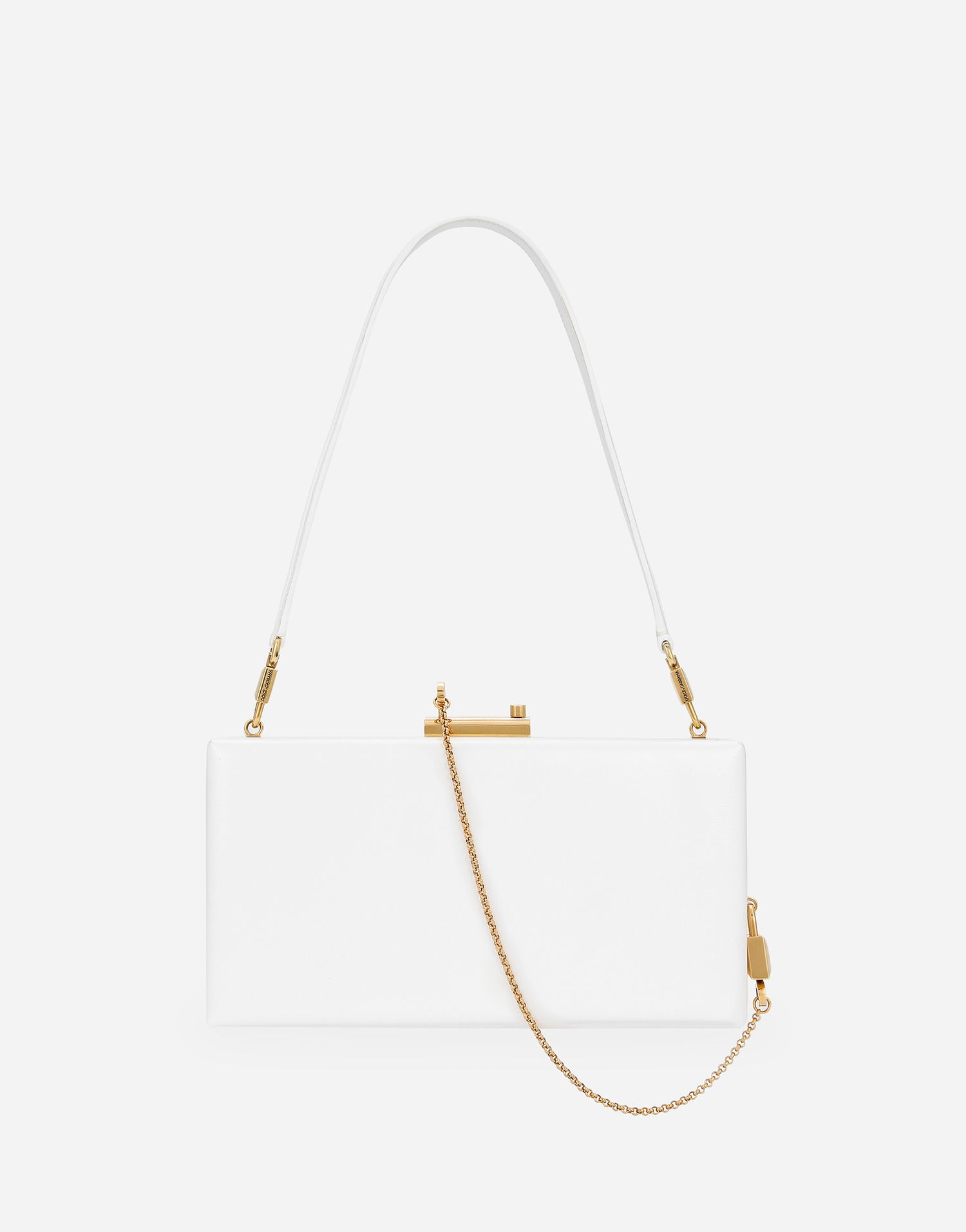 Чанта през рамо Dolce & Gabbana Dolce & Gabbana Eva Shoulder Bag with Gold Chain Бяло | BB7703A3G1980002, 0