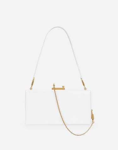 Чанта през рамо Dolce & Gabbana Dolce & Gabbana Eva Shoulder Bag with Gold Chain Бяло | BB7703A3G1980002, 0