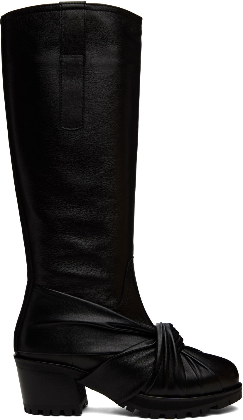 Кецове и обувки KIKO KOSTADINOV Kiko Kostadinov Knotted Riding Boots Черно | KKWAW24FT03-157