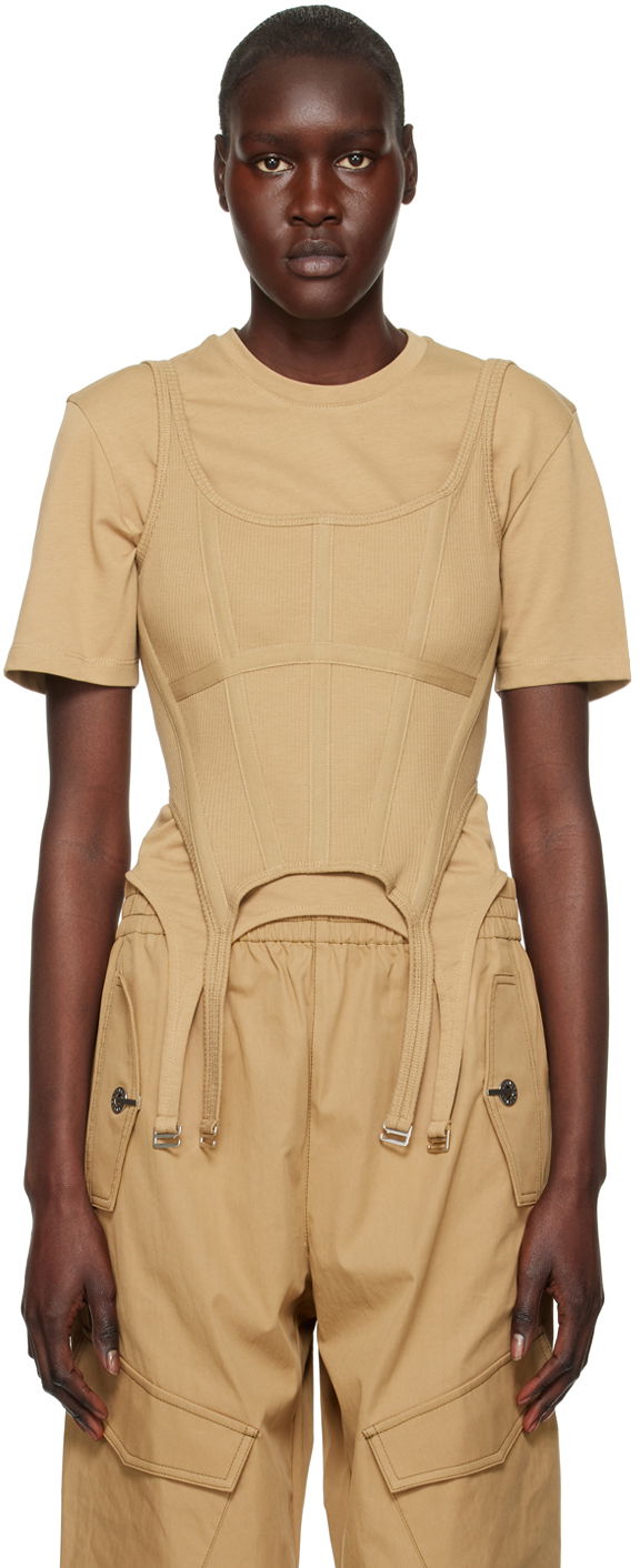 Потник Dion Lee Combat Corset Tank Top Бежово | C3095R23, 0