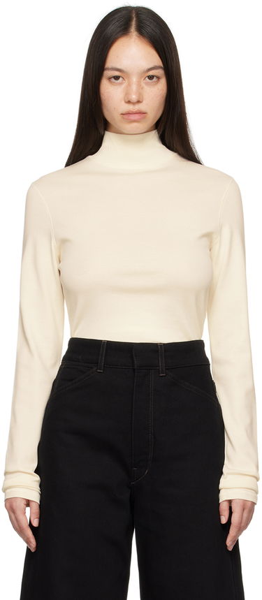 Пуловер LEMAIRE Lemaire Ribbed Turtleneck Top Бежово | TO1148 LJ1016, 0