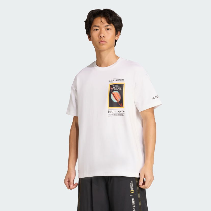 Тениска adidas Performance National Geographic AEROREADY Graphic Tee Бяло | KC2349