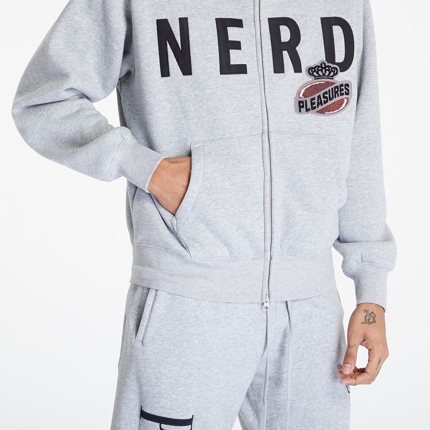 Суитчър Pleasures x N.E.R.D Full-Zip Up Сиво | P23N002 GREY, 1