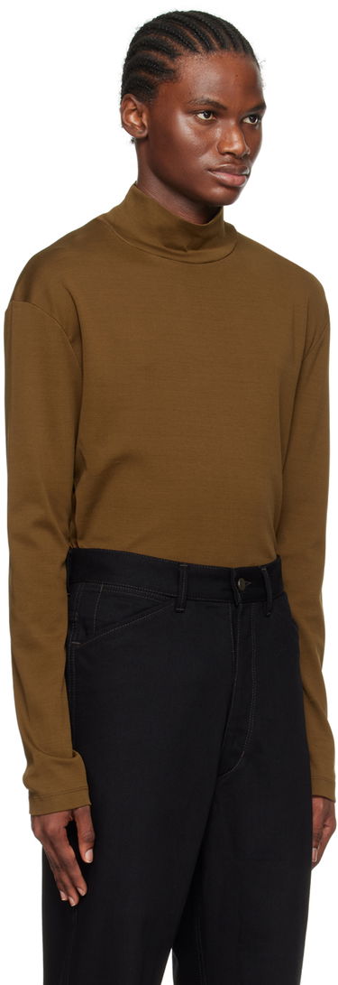 Пуловер LEMAIRE Lemaire Ribbed Turtleneck Longsleeve Кафяво | TO1130 LJ060, 1