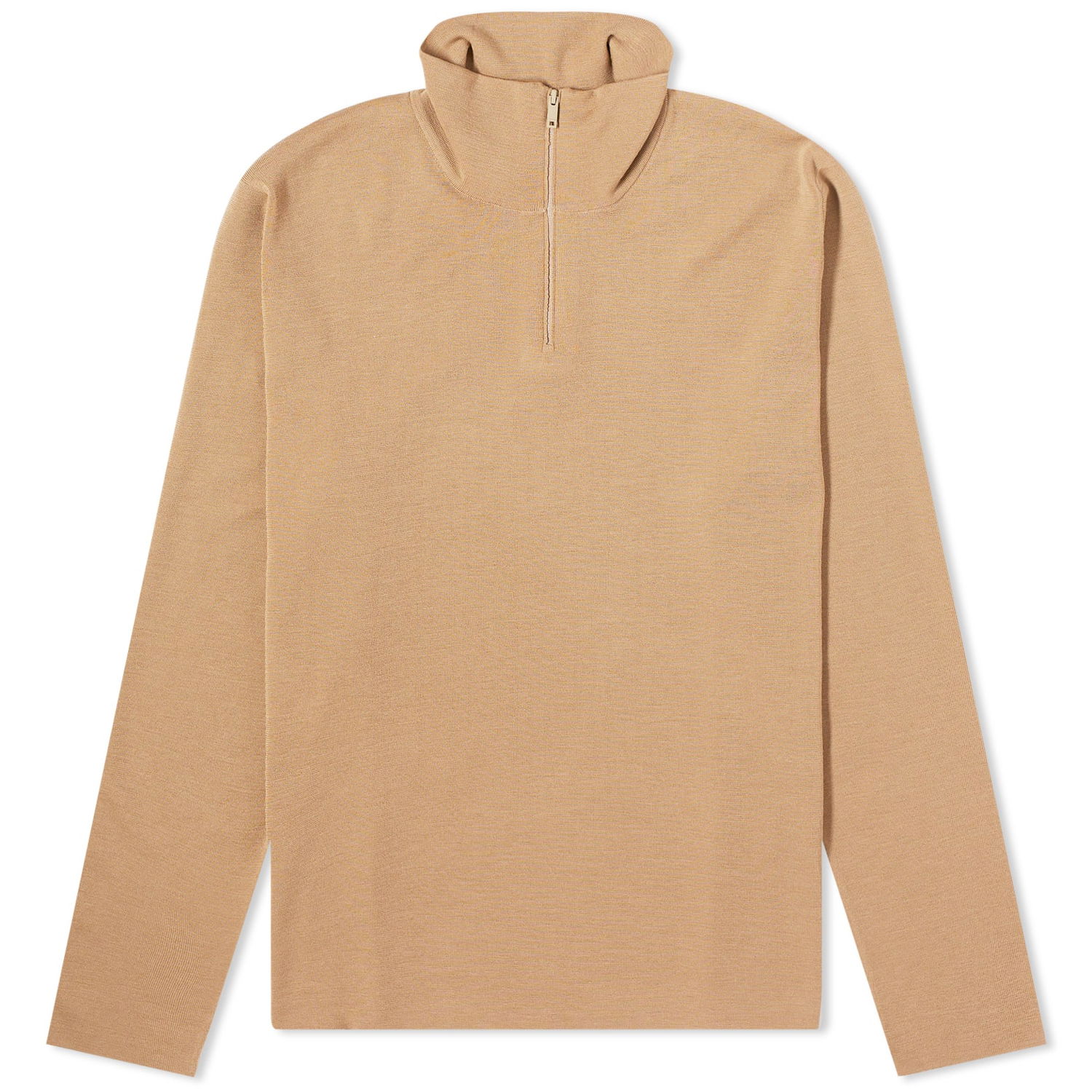Суитчър PANGAIA Pangaia Regenerative Merino Knit Slim Half Zip Sweater Бежово | 100012751348, 0