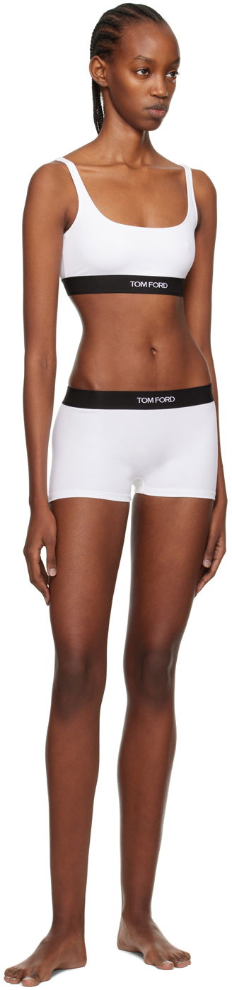 гащички Tom Ford Tom Ford Jacquard Boy Shorts Бяло | KNJ006-JEX011, 3