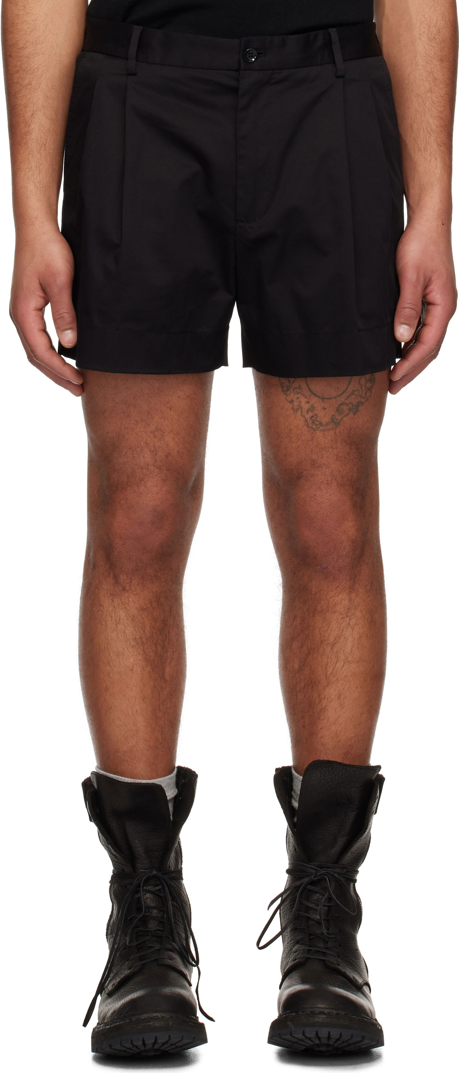 Къси панталони Dolce & Gabbana Dolce&Gabbana Cotton Gabardine Shorts Черно | GP0X9TFUFNV, 0