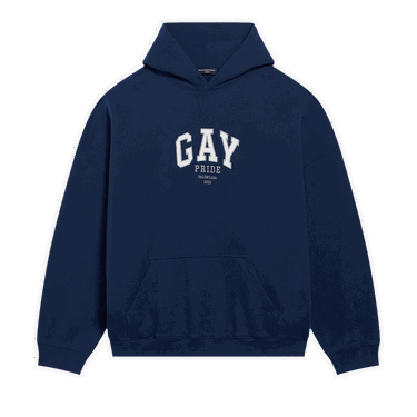 Суитчър Balenciaga Pride Boxy Hoodie Тъмно синьо | 651799 TLV54 8561, 0