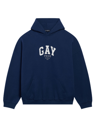 Суитчър Balenciaga Pride Boxy Hoodie Тъмно синьо | 651799 TLV54 8561